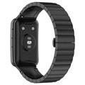 Bracelet Huawei Watch Fit en Acier Inoxydable avec Boucle Papillon - Noir