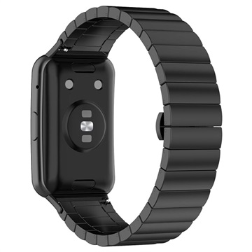 Bracelet Huawei Watch Fit en Acier Inoxydable avec Boucle Papillon - Noir