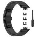 Bracelet Huawei Watch Fit en Acier Inoxydable avec Boucle Papillon - Noir
