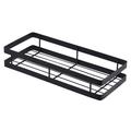 Porte-épices mural en acier inoxydable - 30cm - Noir