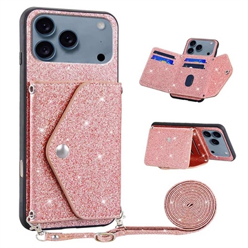 Coque avec Porte-Cartes iPhone 17 Pro Stardust - Rose