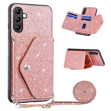 Coque avec Porte-Cartes Samsung Galaxy A14/A14 5G Stardust - Rose