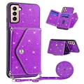 Coque avec Porte-Cartes Samsung Galaxy S23+ 5G Stardust - Violete