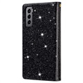 Étui Portefeuille Samsung Galaxy S22 5G Série Starlight - Noir