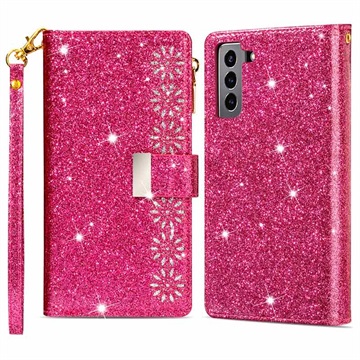 Étui Portefeuille Samsung Galaxy S22 5G Série Starlight - Rose Vif