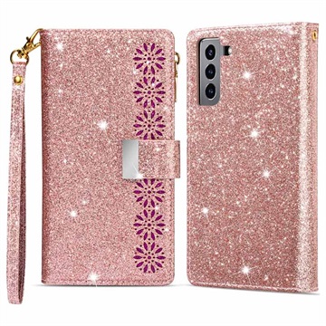 Étui Portefeuille Samsung Galaxy S22 5G Série Starlight - Rose Doré