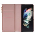 Étui Portefeuille Samsung Galaxy Z Fold4 5G Série Starlight - Rose Doré