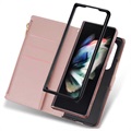 Étui Portefeuille Samsung Galaxy Z Fold4 5G Série Starlight - Rose Doré