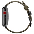 Bracelet Apple Watch Series 7/SE/6/5/4/3/2/1 en Cuir Cousu - 45mm/44mm/42mm - Vert