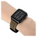Bracelet Apple Watch Series 7/SE/6/5/4/3/2/1 en Cuir Cousu - 45mm/44mm/42mm - Vert