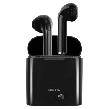 Streetz TWS-0007 Écouteurs True Wireless avec étui de chargement - Noir