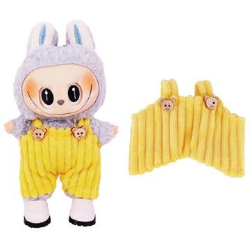 Combinaison à bretelles pour Labubu Mini Figure 17cm - Jaune