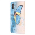 Étui Portefeuille Style pour Samsung Galaxy Xcover 5 - Papillon Bleu