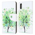 Étui Portefeuille Style pour Samsung Galaxy Xcover 5 - Arbre Fleuri / Vert