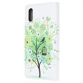 Étui Portefeuille Style pour Samsung Galaxy Xcover 5 - Arbre Fleuri / Vert