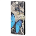 Étui Portefeuille Samsung Galaxy S21 5G - Série Style - Papillon Bleu