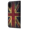 Étui Portefeuille Style pour iPhone X / iPhone XS - Drapeau Britannique