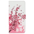 Étui Portefeuille Style pour iPhone 11 Pro - Fleurs Rose