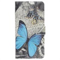 Étui Portefeuille Style pour iPhone 11 - Papillon Bleu