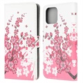 Étui Portefeuille iPhone 13 Mini - Série Style - Fleurs Rose