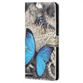 Étui Portefeuille iPhone 13 Pro Max - Série Style - Papillon Bleu