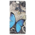 Étui Portefeuille iPhone 13 Pro Max - Série Style - Papillon Bleu