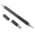 Stylet & Stylo à Bille Multifonctionnel Élégant 3-en-1 - Rose Vif