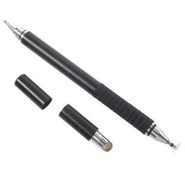 Stylet & Stylo à Bille Multifonctionnel Élégant 3-en-1 - Noir