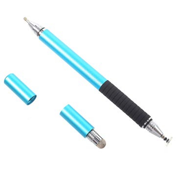 Stylet & Stylo à Bille Multifonctionnel Élégant 3-en-1 - Bleu Clair