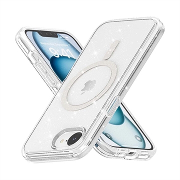 Coque Hybride iPhone 16e - Série Stylish Glitter - Compatible avec MagSafe