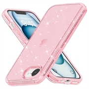 Coque Hybride iPhone 16e - Série Stylish Glitter - Rose
