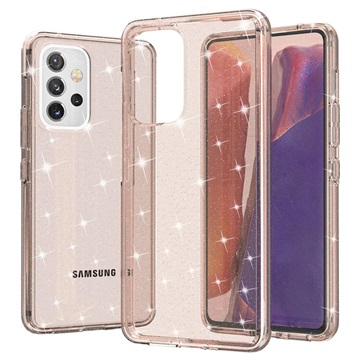 Coque Hybride Samsung Galaxy A53 5G - Série Stylish Glitter - Doré