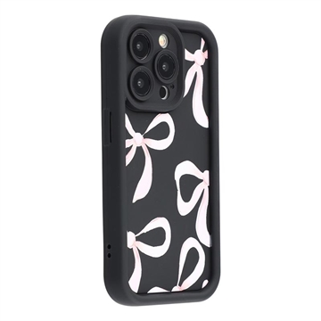  Coque TPU antichoc élégante iPhone 12 Pro Max avec bords relevés - Noire / Gros nœud