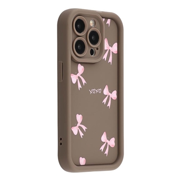Coque TPU antichoc élégante iPhone 12 Pro Max avec bords relevés - Marrone / arc
