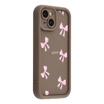 Coque TPU antichoc élégante iPhone 15 Plus avec bords relevés - Marrone / arc
