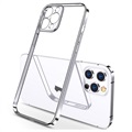 Coque iPhone 12 Pro Max en TPU Sulada Plating Frame - Argenté / Transparente