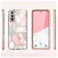 Coque Hybride Samsung Galaxy S21 FE 5G Supcase Cosmo - Marbre Rose