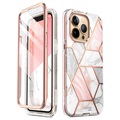 Coque Hybride iPhone 13 Pro Max Supcase Cosmo - Marbre Rose