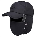 Chapeau d'Hiver Chaud Supplex Full Face - Noir