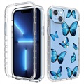Coque Hybride iPhone 14 Max Série Sweet Armor - Papillon Bleu