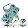 Coque Hybride iPhone 14 Pro Max Série Sweet Armor - Papillon Bleu