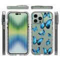 Coque Hybride iPhone 14 Pro Max Série Sweet Armor - Papillon Bleu