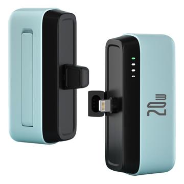 T160 Mini Lightning Batterie Externe portable - PD 20W, 5000mAh - Bleu ciel