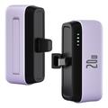 T160 Mini Batterie Externe portable USB-C - PD 20W, 5000mAh - Violet