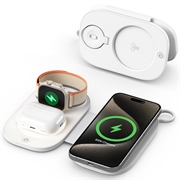 T5 3-in-1 Chargeur sans fil pliable de voyage 15W - Blanc