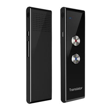 T8+ Bluetooth 40 langues Traducteur vocal instantané pour le voyage, l\'apprentissage - Noir