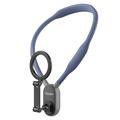 TELESIN MNM-001 Pour iPhone 12 / 13 / 14 / 15/ 16 Support de cou magnétique Selfie Stick pour téléphone - Bleu