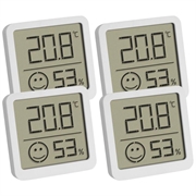 TFA Thermo-Hygromètre numérique avec affichage de la zone de confort - 4 Pcs. - Blanc