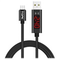 Câble de Données et de Charge avec Écran LCD MicroUSB TOPK AC27 - 1m