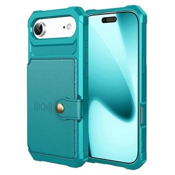 Coque iPhone Air en TPU avec Porte-Cartes - Turquoise